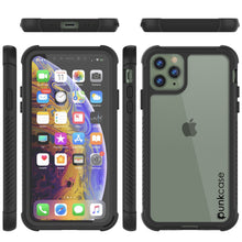 Load image into Gallery viewer, PunkCase iPhone 11 Pro Max Case, [Spartan Series] Clear Rugged Heavy Duty Cover W/Built in Screen Protector [Black]
