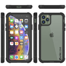 Load image into Gallery viewer, PunkCase iPhone 11 Pro Case, [Spartan Series] Clear Rugged Heavy Duty Cover W/Built in Screen Protector [Black]
