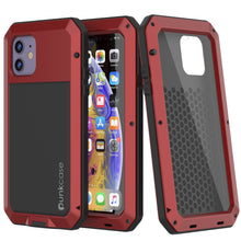 Load image into Gallery viewer, iPhone 11 Metal Case, Heavy Duty Military Grade Armor Cover [shock proof] Full Body Hard [Red]
