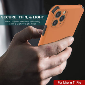 Punkcase Protective & Lightweight TPU Case [Sunshine Series] for iPhone 11 Pro [Orange]