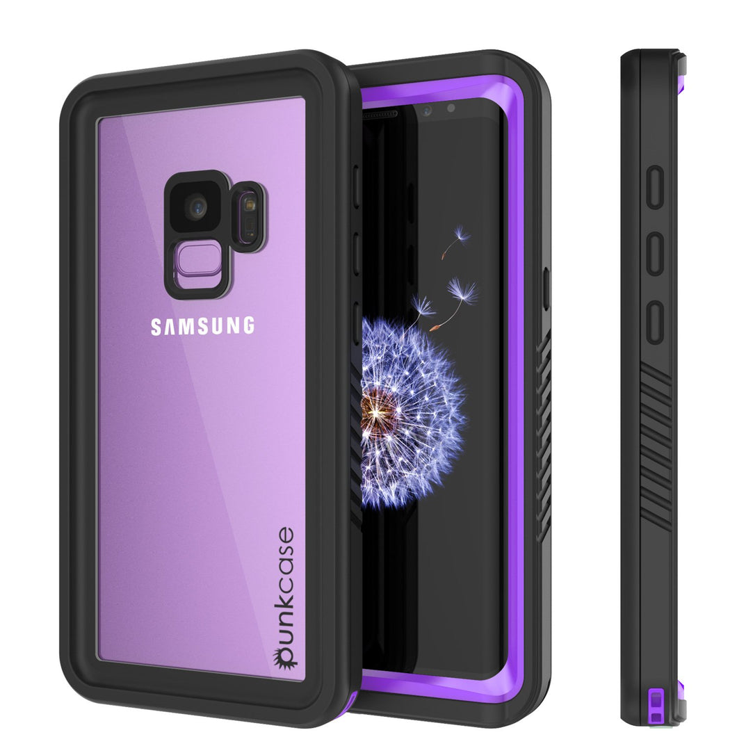 Galaxy S9 Waterproof Case, Punkcase [Extreme Series] Armor Cover [Purple]