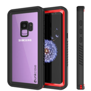 Galaxy S9 Waterproof Case, Punkcase [Extreme Series] Armor Cover [Red]