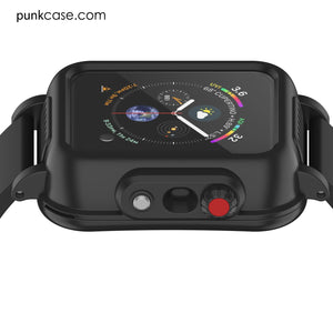 Punkcase Waterproof Case for Apple Watch Series 4 & 5 (44mm) (Black)