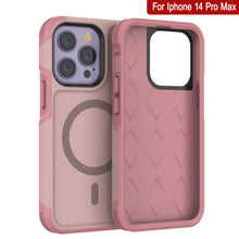 Load image into Gallery viewer, PunkCase iPhone 14 Pro Max Case, [Spartan 2.0 Series] Clear Rugged Heavy Duty Cover W/Built in Screen Protector [Pink]
