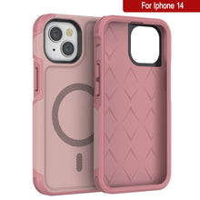 Load image into Gallery viewer, PunkCase iPhone 14 Case, [Spartan 2.0 Series] Clear Rugged Heavy Duty Cover W/Built in Screen Protector [Pink]
