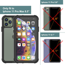 Load image into Gallery viewer, PunkCase iPhone 11 Pro Max Case, [Spartan Series] Clear Rugged Heavy Duty Cover W/Built in Screen Protector [Black]
