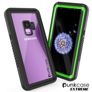 Galaxy S9 Waterproof Case, Punkcase [Extreme Series] Armor Cover [Light Green]