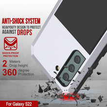 Load image into Gallery viewer, Galaxy S22 Metal Case, Heavy Duty Military Grade Rugged Armor Cover [White]
