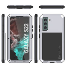 Load image into Gallery viewer, Galaxy S22 Metal Case, Heavy Duty Military Grade Rugged Armor Cover [White]
