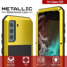 Load image into Gallery viewer, Galaxy S22 Metal Case, Heavy Duty Military Grade Rugged Armor Cover [Neon]
