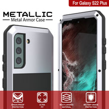 Load image into Gallery viewer, Galaxy S22+ Plus Metal Case, Heavy Duty Military Grade Rugged Armor Cover [White]
