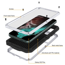 Load image into Gallery viewer, Galaxy S22+ Plus Metal Case, Heavy Duty Military Grade Rugged Armor Cover [White]
