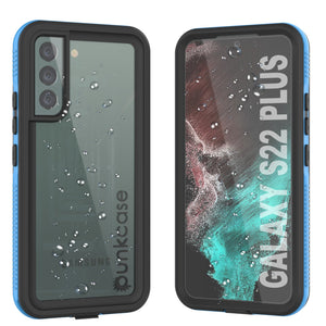 Galaxy S22+ Plus Waterproof Case PunkCase Ultimato Light Blue Thin 6.6ft Underwater IP68 ShockProof [Blue]