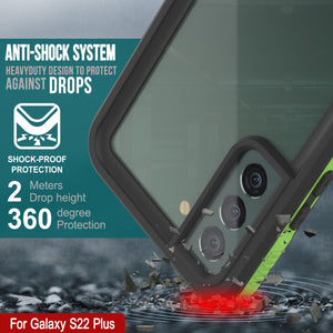 Galaxy S22+ Plus Waterproof Case PunkCase Ultimato Light Green Thin 6.6ft Underwater IP68 ShockProof [Green]