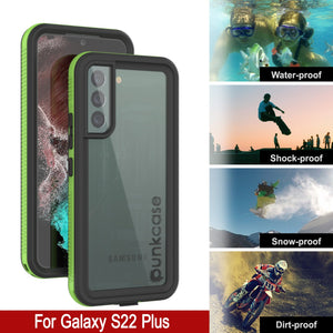 Galaxy S22+ Plus Waterproof Case PunkCase Ultimato Light Green Thin 6.6ft Underwater IP68 ShockProof [Green]