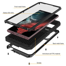 Load image into Gallery viewer, Galaxy S22 Ultra Metal Case, Heavy Duty Military Grade Rugged Armor Cover [Black]
