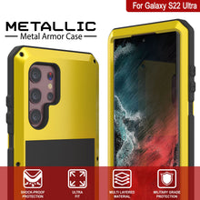 Load image into Gallery viewer, Galaxy S22 Ultra Metal Case, Heavy Duty Military Grade Rugged Armor Cover [Neon]
