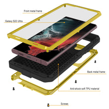 Load image into Gallery viewer, Galaxy S22 Ultra Metal Case, Heavy Duty Military Grade Rugged Armor Cover [Neon]
