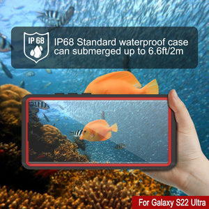 Galaxy S22 Ultra Water/ Shock/ Snowproof [Extreme Series] Slim Screen Protector Case [Red]