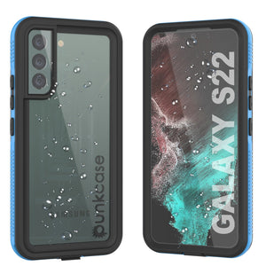 Galaxy S22 Waterproof Case PunkCase Ultimato Light Blue Thin 6.6ft Underwater IP68 ShockProof [Blue]