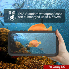 Load image into Gallery viewer, Galaxy S22 Waterproof Case PunkCase Ultimato Black Thin 6.6ft Underwater IP68 Shock/Snow Proof [Black]
