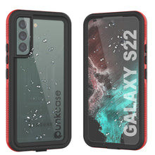 Load image into Gallery viewer, Galaxy S22 Waterproof Case PunkCase Ultimato Red Thin 6.6ft Underwater IP68 Shock/Snow Proof [Red]
