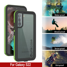 Load image into Gallery viewer, Galaxy S22 Waterproof Case PunkCase Ultimato Light Green Thin 6.6ft Underwater IP68 ShockProof [Green]
