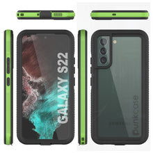 Load image into Gallery viewer, Galaxy S22 Waterproof Case PunkCase Ultimato Light Green Thin 6.6ft Underwater IP68 ShockProof [Green]
