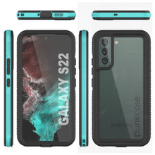 Load image into Gallery viewer, Galaxy S22 Waterproof Case PunkCase Ultimato Teal Thin 6.6ft Underwater IP68 Shock/Snow Proof [Teal]
