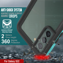 Load image into Gallery viewer, Galaxy S22 Waterproof Case PunkCase Ultimato Teal Thin 6.6ft Underwater IP68 Shock/Snow Proof [Teal]
