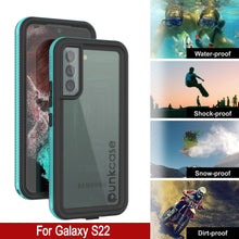 Load image into Gallery viewer, Galaxy S22 Waterproof Case PunkCase Ultimato Teal Thin 6.6ft Underwater IP68 Shock/Snow Proof [Teal]
