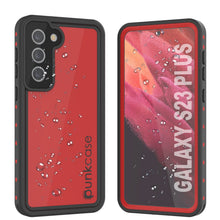 Load image into Gallery viewer, Galaxy S24+ Plus Waterproof Case PunkCase StudStar Red Thin 6.7ft Underwater IP68 Shock/Snow Proof
