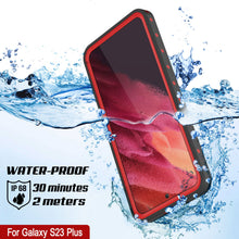 Load image into Gallery viewer, Galaxy S24+ Plus Waterproof Case PunkCase StudStar Red Thin 6.7ft Underwater IP68 Shock/Snow Proof

