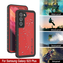 Load image into Gallery viewer, Galaxy S24+ Plus Waterproof Case PunkCase StudStar Red Thin 6.7ft Underwater IP68 Shock/Snow Proof
