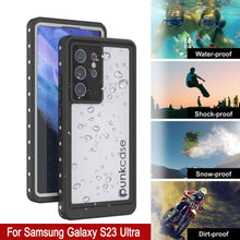 Load image into Gallery viewer, Galaxy S23 Ultra Waterproof Case, Punkcase StudStar White Thin 6.6ft Underwater IP68 Shock/Snow Proof
