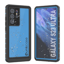 Load image into Gallery viewer, Galaxy S23 Ultra Waterproof Case PunkCase StudStar Light Blue Thin 6.6ft Underwater IP68 ShockProof
