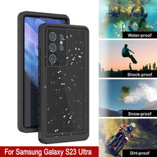 Load image into Gallery viewer, Galaxy S23 Ultra Waterproof Case PunkCase StudStar Black Thin 6.6ft Underwater IP68 Shock/Snow Proof
