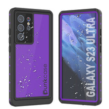 Load image into Gallery viewer, Galaxy S23 Ultra Waterproof Case PunkCase StudStar Purple Thin 6.6ft Underwater IP68 Shock/Snow Proof
