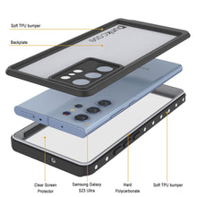 Load image into Gallery viewer, Galaxy S23 Ultra Waterproof Case, Punkcase StudStar White Thin 6.6ft Underwater IP68 Shock/Snow Proof
