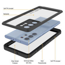 Load image into Gallery viewer, Galaxy S23 Ultra Waterproof Case PunkCase StudStar Clear Thin 6.6ft Underwater IP68 Shock/Snow Proof
