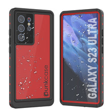 Load image into Gallery viewer, Galaxy S23 Ultra Waterproof Case PunkCase StudStar Red Thin 6.6ft Underwater IP68 Shock/Snow Proof
