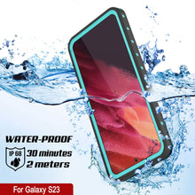 Load image into Gallery viewer, Galaxy S23 Waterproof Case PunkCase StudStar Teal Thin 6.6ft Underwater IP68 Shock/Snow Proof
