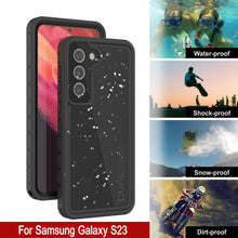 Load image into Gallery viewer, Galaxy S23 Waterproof Case PunkCase StudStar Black Thin 6.6ft Underwater IP68 Shock/Snow Proof
