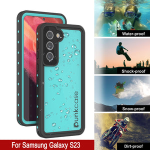 Galaxy S24 Waterproof Case PunkCase StudStar Teal Thin 6.2ft Underwater IP68 Shock/Snow Proof