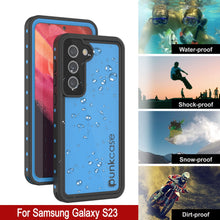 Load image into Gallery viewer, Galaxy S24 Waterproof Case PunkCase StudStar Light Blue Thin 6.2ft Underwater IP68 ShockProof
