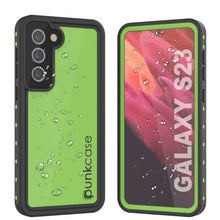 Load image into Gallery viewer, Galaxy S23 Waterproof Case PunkCase StudStar Light Green Thin 6.6ft Underwater IP68 ShockProof
