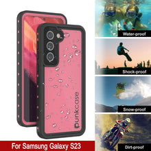 Load image into Gallery viewer, Galaxy S23 Waterproof Case PunkCase StudStar Pink Thin 6.6ft Underwater IP68 Shock/Snow Proof
