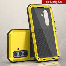 Load image into Gallery viewer, Galaxy S24 Metal Case, Heavy Duty Military Grade Armor Cover [shock proof] Full Body Hard [Yellow]
