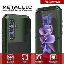 Load image into Gallery viewer, Galaxy S24 Metal Case, Heavy Duty Military Grade Armor Cover [shock proof] Full Body Hard [Dark Green]
