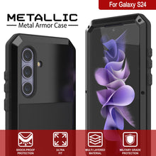 Load image into Gallery viewer, Galaxy S24 Metal Case, Heavy Duty Military Grade Armor Cover [shock proof] Full Body Hard [Black]
